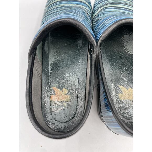 Dansko Pro XP Blue Striped Patent Leather Mule/Clogs Women's EUR 36 / US 5.5 6 - Picture 10 of 13